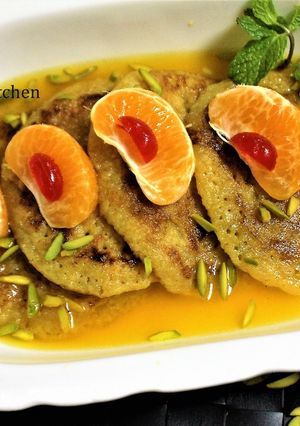 A picture of Orange Malpua.