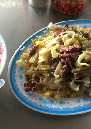 Hình của món Cơm rang (chiên) dưa bò.