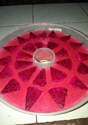 Foto resep Puding buah naga merah
