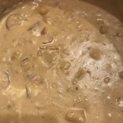 A picture of Cheesy Sausage & Potato Soup.