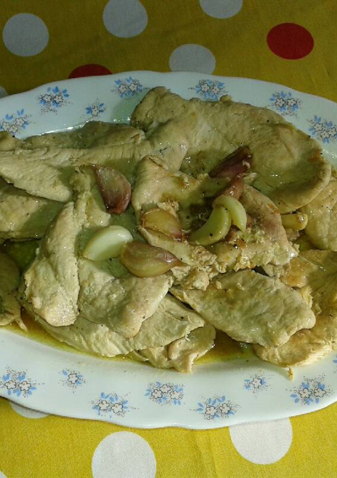 Una foto de Filetes de lomo de cerdo en salsa al whisky