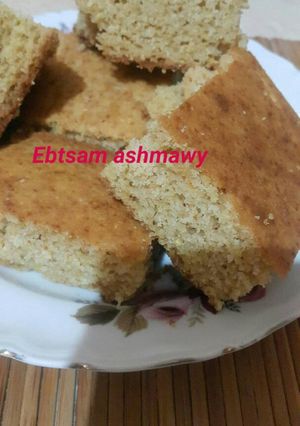 صورة لوصفة كيكه دقيق الذرة (البسيسه)