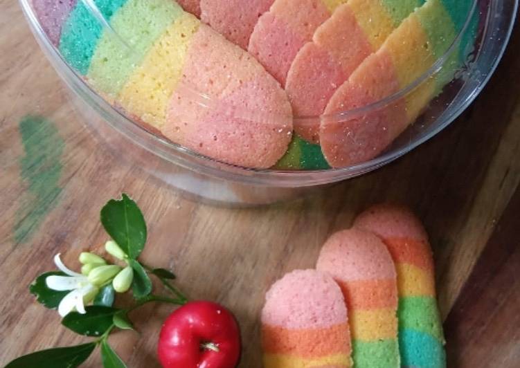 Resep: SempurnaLidah kucing rainbow 