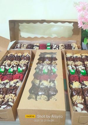 Foto resep Fudgy brownies shiny crust