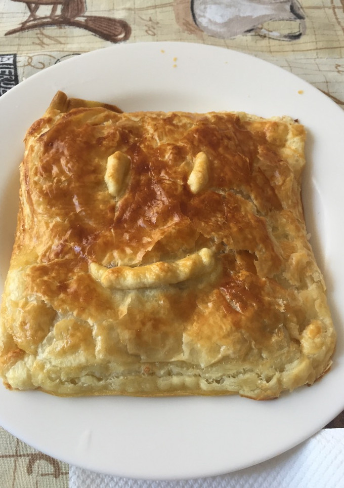 Una foto de Hojaldre relleno. Sano y delicioso