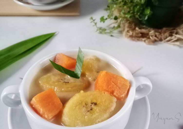 Resep Kolak ubi &amp; pisang, Enak Banget