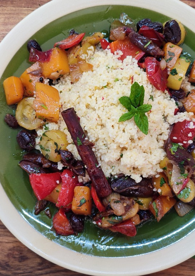 Una foto de Cuscús vegetariano al limón