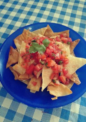 Foto resep Pangsit Goreng with Tomato Salsa on the Top