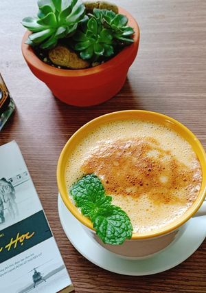 Hình của món Pumpkin Coffee (Cà phê bí đỏ).