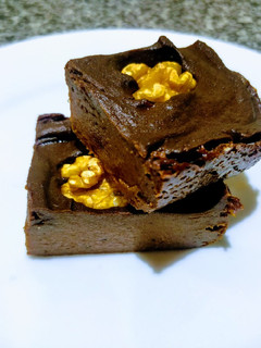 Una foto de Brownie vegano con Plátano y Batata