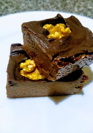 Una foto de Brownie vegano con Plátano y Batata