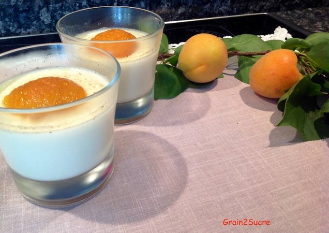 Steps to Prepare Panna cotta à la fleur d&#39;oranger et abricots rôtis