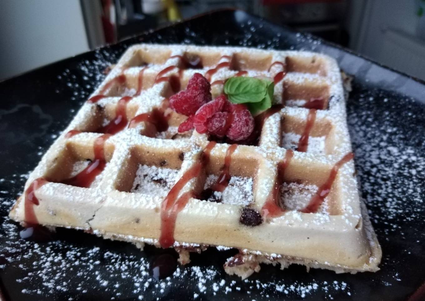 Waffles con chips de chocolate