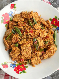 Foto resep Tempe Goreng Daun Kari