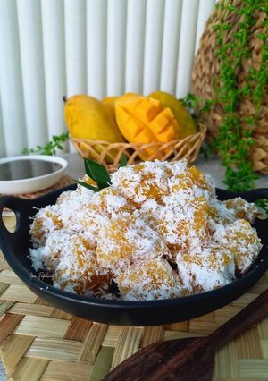 Foto resep Cenil Singkong dengan Buah Mangga