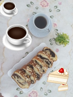 صورة لوصفة كيكة رخامية