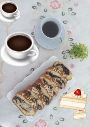 صورة لوصفة كيكة رخامية