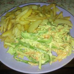 Country Coleslaw With Avocado And Fermented Cream Salad Dressing A picture of Country Coleslaw With Avocado And Fermented Cream Salad Dressing.
