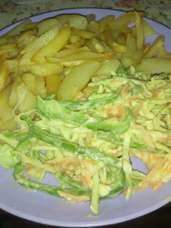 A picture of Country Coleslaw With Avocado And Fermented Cream Salad Dressing.