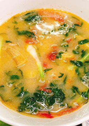 Hình của món Canh cá chốt nấu chuối xanh.