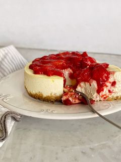 Una foto de Cheesecake sin azúcar