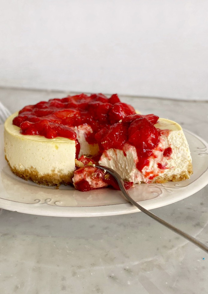 Una foto de Cheesecake sin azúcar