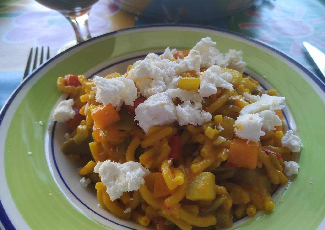 Fideuá de verduras