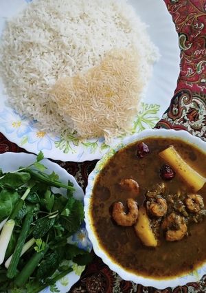 عکسی از دستور قلیه میگو