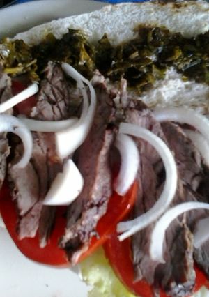 Una foto de Sándwich de entrañas