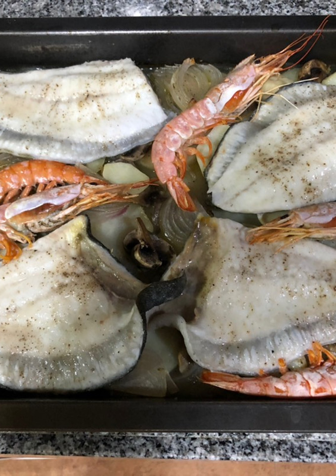 Una foto de Rodaballo al horno