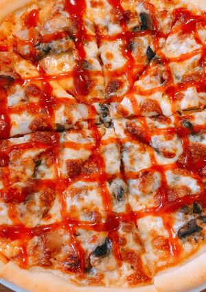 Foto resep Thin crust pork pizza