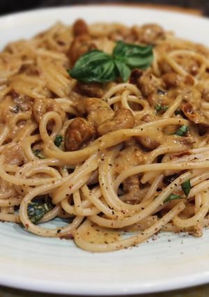 Una foto de Pasta Marry Me con gambas