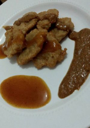Foto resep Mushroom cake crispy with curry saos (baso jamur crispy kuah kar
