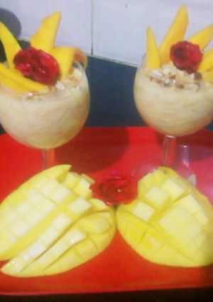 A picture of Mango vermicelli kheer.
