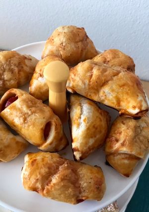 Vendégváró sült mini hot dog recept fotója
