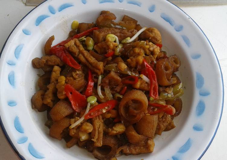 Tumis Cecek dan Tahu Tempe