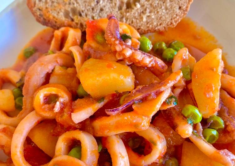 Modi Ricette Calamari Con Patate E Piselli Perfetto