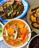 Mâm cơm chay ngày rằm