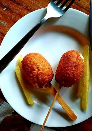 A picture of Cheese Brust Chicken Pups.