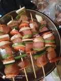 Brochetas de pollo al horno