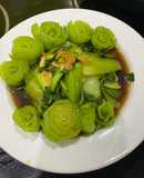 Cải thìa xào tỏi dầu hào