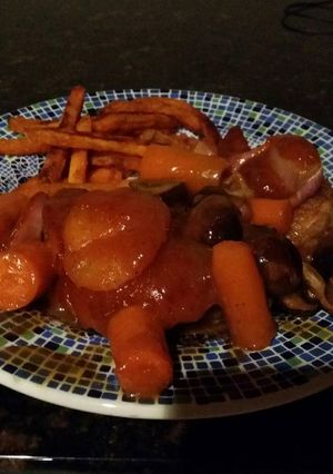 A picture of Brad's citrus chicken bake.
