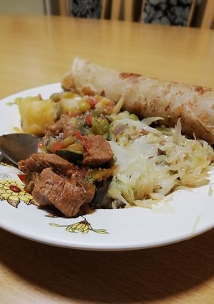 A picture of Chapatti beef stew#4weekschallenge#charityrecipe.