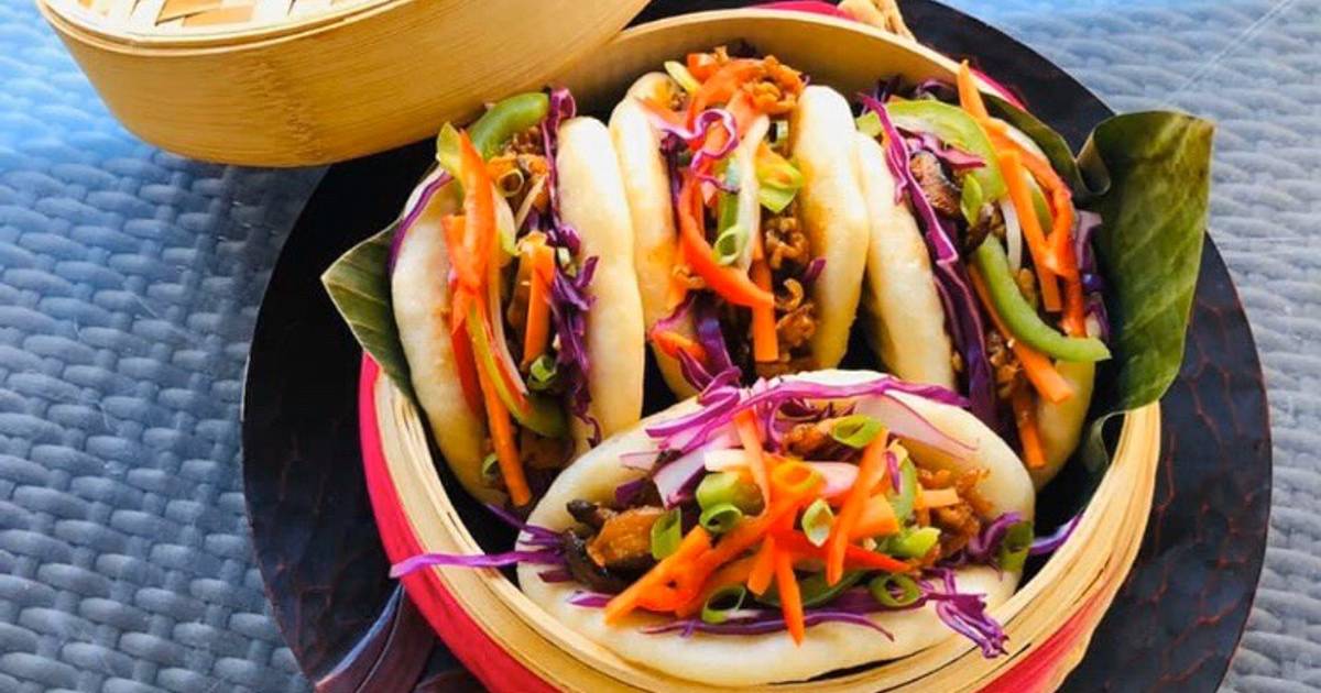 Tofu Shiitake Mushrooms Vegan Bao Buns Chinese Steamed Buns Recipe By Nia Hiura Cookpad