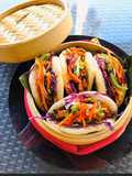 Tofu Shiitake Mushrooms Vegan Bao Buns (Chinese Steamed Buns)