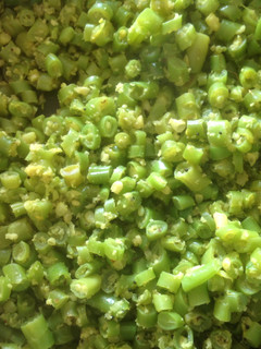 A picture of Green beans thoran.