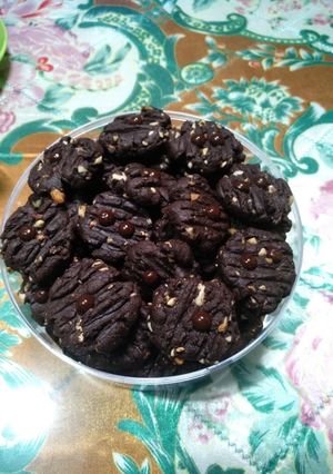 Foto resep Double chocolate cashew cookies