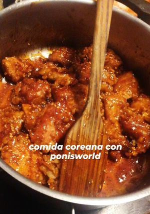 Foto principal de Pollo rebozado picante estilo coreano 🖤