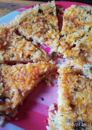 Foto resep Pizza nasi irit 🍕🍚