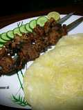 Behari kabab with puri